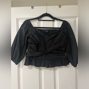 Express ruched peplum top
